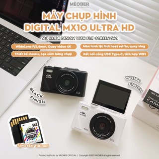[Tặng thẻ nhớ] Máy Chụp Hình Digital MX10 UltraHD - Chụp giả lập màu phim 64MP, video 4K, màn hình lật, WiFi by MèoBer