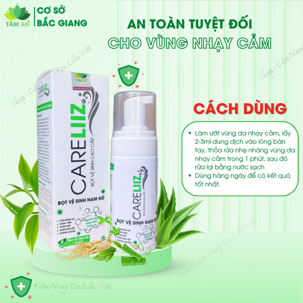 [CARELIIZ]Bọt Vệ Sinh Cao Cấp Cho Nam Nữ Ngăn Mùi, Ngừa Viêm, Giảm Sùi Mào Gà, Hạt Ngọc, Mụn SD