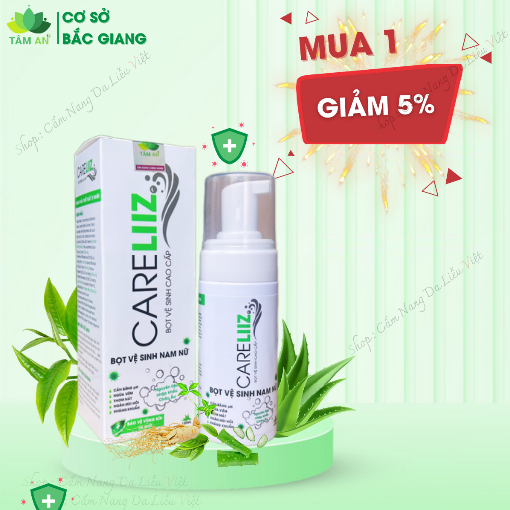 [CARELIIZ]Bọt Vệ Sinh Cao Cấp Cho Nam Nữ Ngăn Mùi, Ngừa Viêm, Giảm Sùi Mào Gà, Hạt Ngọc, Mụn SD