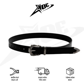 (Có sẵn) AOE STUDIO - Thắt lưng nam nữ da PU Y2K dây nịt cao cấp họa tiết kẽm gai phong cách Gothic - TL #46