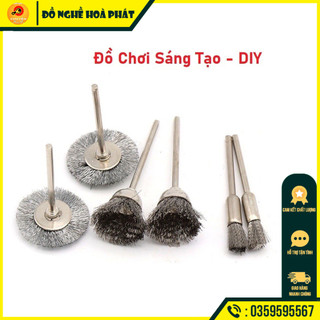 Chổi đánh rỉ sắt đánh bóng lông ngựa mềm sét inox chuôi 3mm CDR-3MM