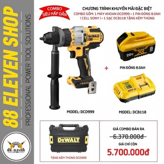 Combo máy khoan động lực dewalt dcd999