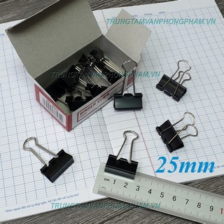 Combo 10 hộp kẹp bướm đen 25mm