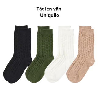 Set 5 Đôi Tất len vặn thừng nam nữ Heattech Uniquilo - Set 5 đôi tất Uniquilo len vặn thừng - Hàng xuất dư