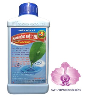 Nano đồng nhật 12MI - phân bón lá trung vi lượng - Cây khỏe mạnh – lá xanh mượt - #359A# 1lít