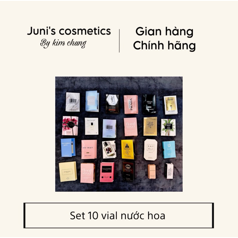 Set 10 vial nước hoa mix