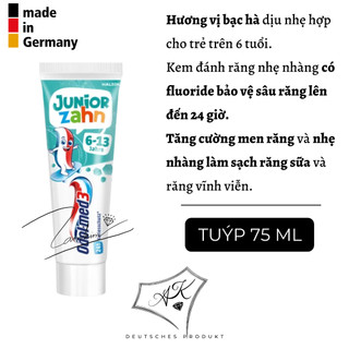 Kem đánh răng trẻ em Odol, kem đánh răng chống sâu, nuốt được cho bé từ 0 tuổi đến 12 tuổi, tuýp 50-75ml