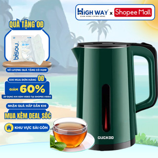 Ấm siêu tốc highway cuckoo công suất 1500w dung tích 2.5l tự ngắt điện khi sôi 2 lớp cách nhiệt, bảo hành 12 tháng