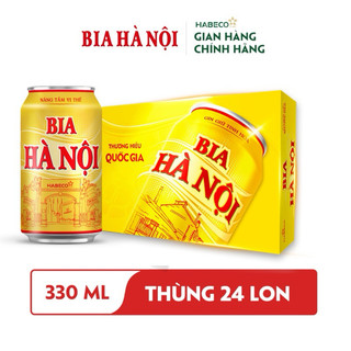 [HỎA TỐC - BIA TẾT] Thùng 24 lon bia Hà Nội (330ml/lon)