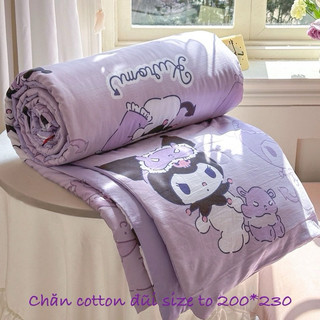 Chăn cotton thun đậu nành mềm mịn thoáng khí kt to 2m*2m3 shop mh2t