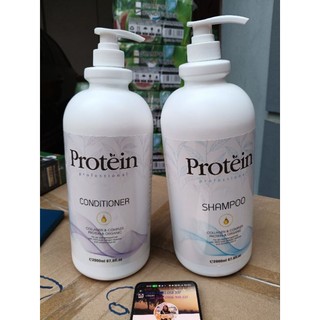 Cặp dầu gội xả protein dưỡng ẩm phục hồi siêu mềm mượt chai 2000ml chuyên dùng