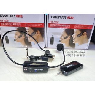 Mic trợ giảng Không Dây HM-200W Takstar ( mẫu mới có led số )