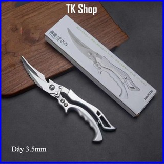 Kéo cắt xương gà, vịt loại XỊN. Kéo cộng lực, cực bén, chuyên cắt thực phẩm. Bằng thép không gỉ - 136