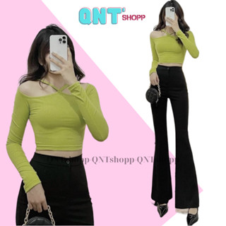  Quần ống loe nữ chất tuyết mưa dày dặn không bám bụi Quần tây ống vẩy nữ cạp cao ôm eo tôn dáng 