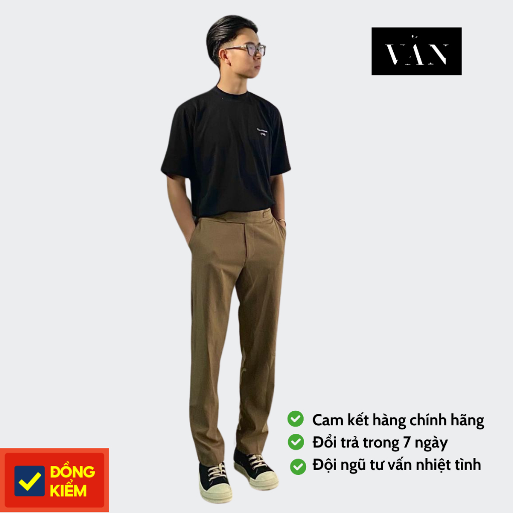 Quần tây nam dáng đứng thanh lịch - Local Brand nam VĂN- Thiết Kế Basic Dễ Phối Đồ