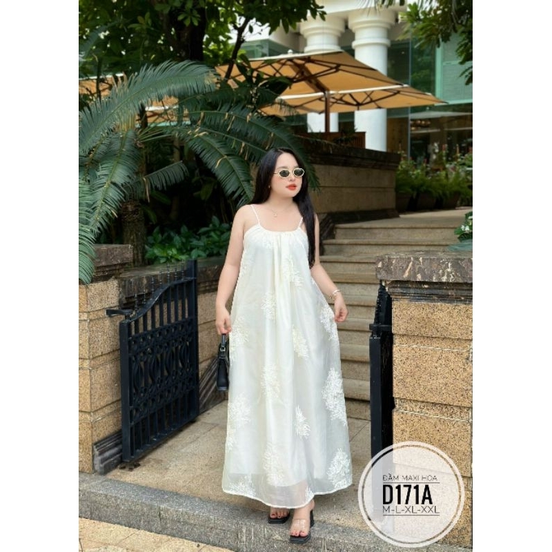 ĐẦM BIGSIZE MAXI 2 DÂY HOA REN (M-2XL)