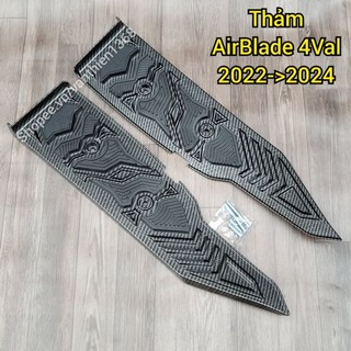 Thảm Lót Gác Chân Xe AB 4Val AirBlade 2022->2024 Cao Su Carbon