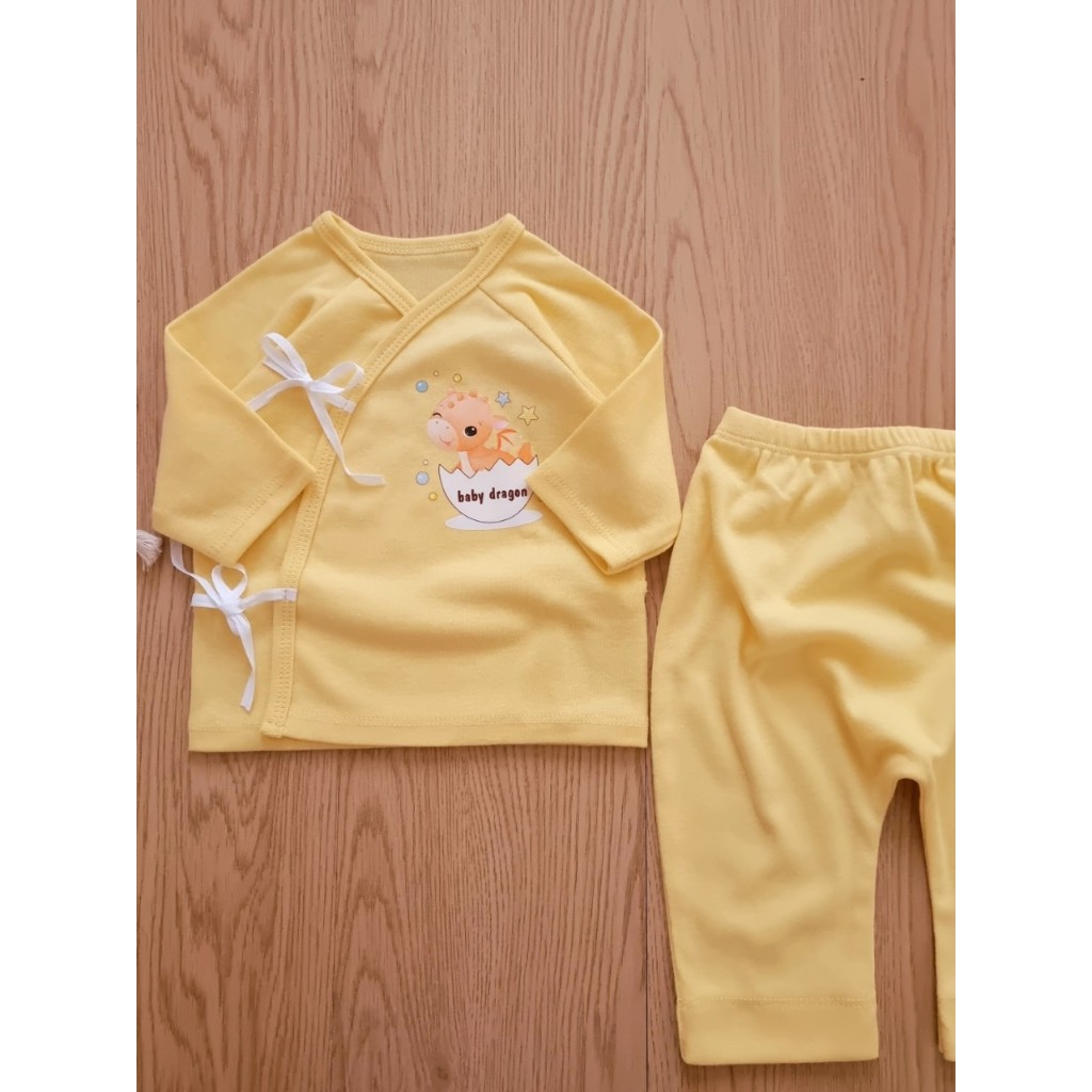 Bộ dài newborn cột dây cao cấp chính hãng Bunny cho bé 0-3 tháng