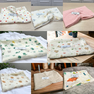  Khăn mặt xô muslin 4 lớp 33x48cm Nhà Sâu 