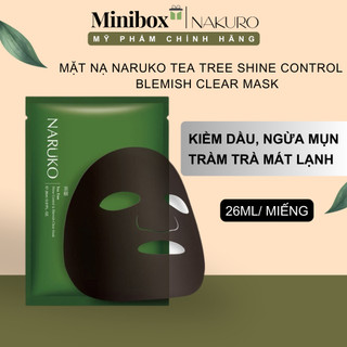 Mặt nạ naruko tea tree shine control blemish clear mask kiềm dầu, ngừa mụn, tràm trà 26ml | minibox