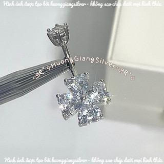 Khuyên rốn hình cỏ 4 lá bạc s925 - HuongGiangSilver