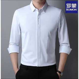 Áo sơ mi vải lụa nam đính đá romon - phong cách hàn quốc 2024