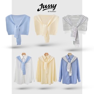 Khăn Choàng Giả Áo Vắt Vai Kẻ Sọc Nhiều Màu Jussy Official Khăn Khoác Áo Sơ Mi, Áo Thun Style Hàn Quốc Chất Len Dày Vừa