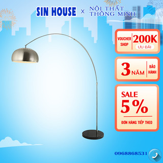 Đèn cây phòng khách, đèn đọc sách, đèn cây đứng trang trí điều chỉnh được độ cao chân đá sang trọng