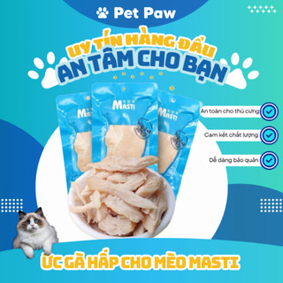 Ức Gà Hấp Cho Mèo Masti Ăn Liền Giàu Dinh Dưỡng Tiện Lợi Gói 40g Pet Paw