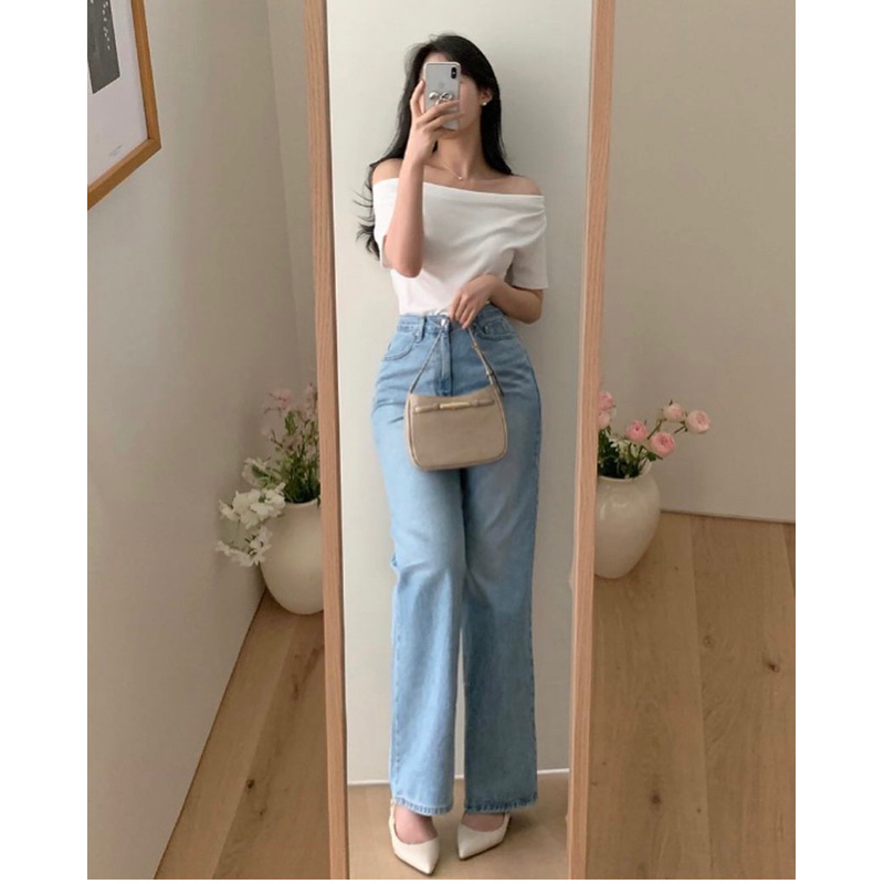 Quần Jean Basic Thiết Kế Hàn Có Sẵn ( Mã 1018)