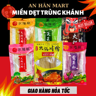 Miến dẹt khoai langTrùng Khánh, miến dẹt tứ xuyên nhiều vị ăn lẩu siêu ngon siêu dai 200g ( mẫu mới )
