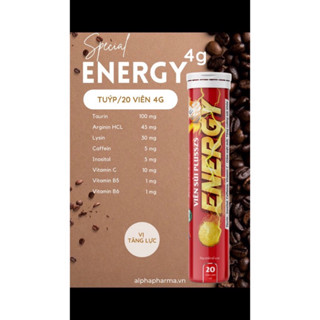 1 TUÝP 20 VIÊN C SỦI VỊ TĂNG LỰC BÒ HÚC ENERGY 4GAM ALPHA PLUSSZS