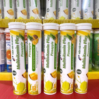 1 tuýp 20 viên c sủi vị dứa 🍍 4gam alpha multivitamin plus