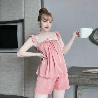 Đồ bộ nữ mặc nhà set bộ đồ bộ mặc ngủ nữ đồ bộ ngủ 2 dây set đồ ngủ hai dây dễ thương - CN50