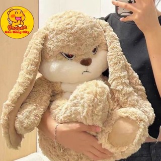 Gấu Bông Thỏ Hung Hăng - Thỏ Bông Mặt Quạo Quà Tặng Đồ Chơi Hottrend Cao Cấp Gấu Bông City