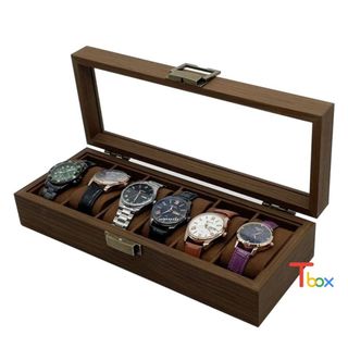 Hộp đựng 6 chiếc đồng hồ, hộp đựng đồng hồ 6 ngăn  sang trong