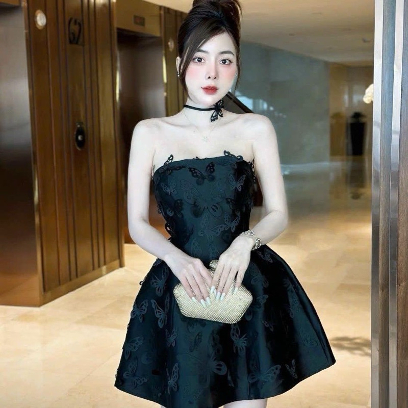 ĐẦM THIẾT KẾ ĐÍNH HỒ ĐIỆP