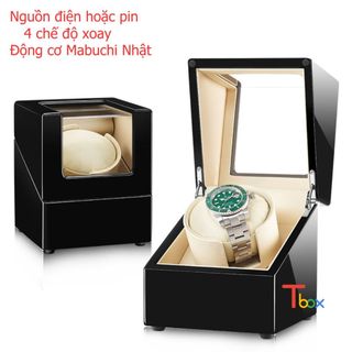 HỘP ĐỰNG ĐỒNG HỒ CƠ 1 XOAY TỰ ĐỘNG BẰNG GỖ HX301T