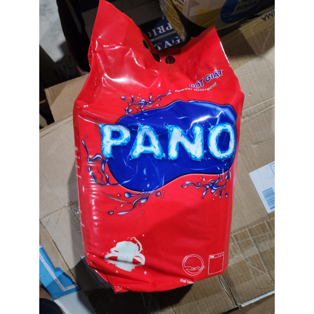 Bột giặt PANO 6kg siêu tiết kiệm, thích hợp giặt tay và máy, hương thơm dịu nhẹ.