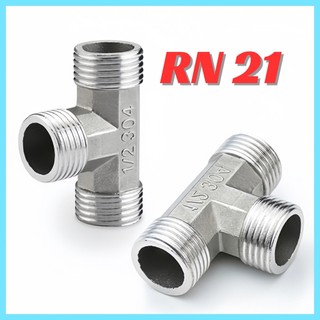 Tê chia nước bồn cầu tê inox chia nước vòi xịt vệ sinh tê ren ngoài 21
