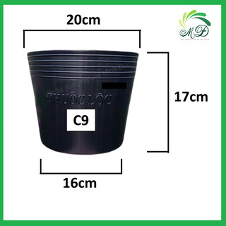 Set 10 Chậu nhựa cứng C9 giá rẻ trồng hoa cây cảnh