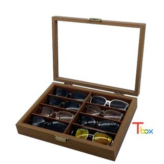 Hộp đựng kính mắt. Hộp đựng kính 8 ngăn gỗ cao cấp