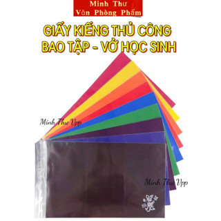 Giấy bao tập thủ công có bao kiếng có nai / giấy bao tập màu dành cho học sinh - Minh Thư VPP