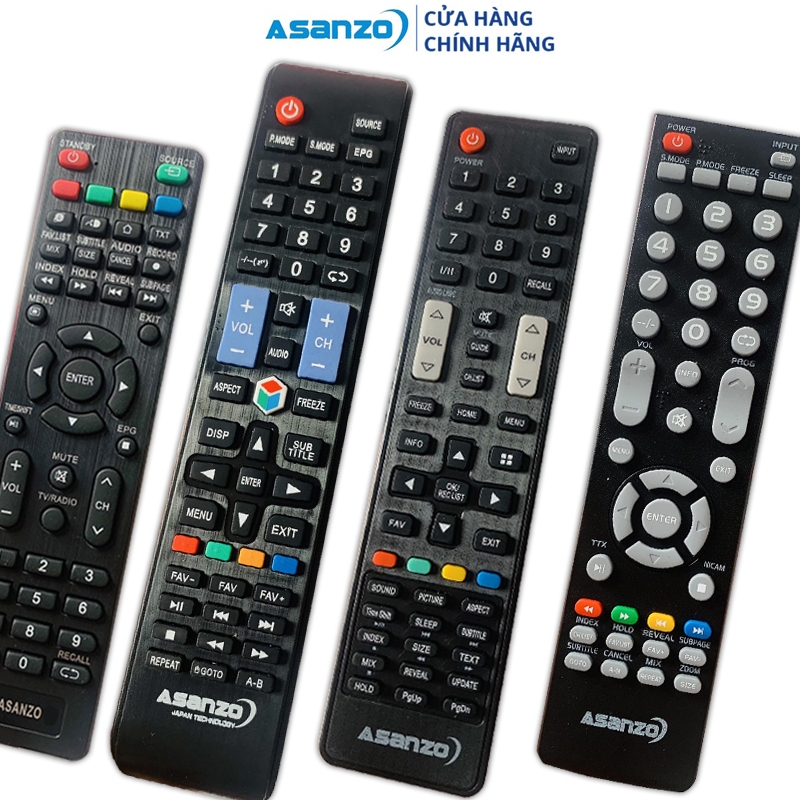 Remote TV Asanzo chính hãng các mẫu tv LCD Smart tv ASANZO