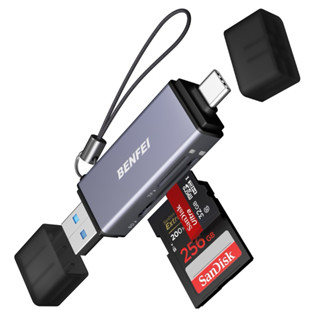 Đầu Đọc Thẻ Nhớ Type C Và USB 3.0 Ra SD/TF Chính Hãng BENFEI