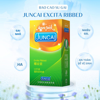 Bao cao su JUNCAI 003 Excita Ribbed Đường gân đặc biệt size 52mm