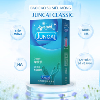 Bao cao su JUNCAI 003 Classic phong cách cổ điển Trơn mịn size 52mm
