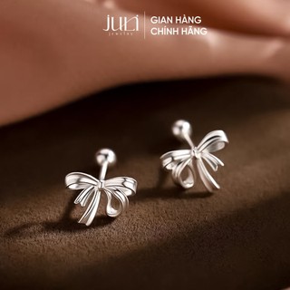 Khuyên Tai hình Thắt Nơ danh cho Nữ bằng Bạc Ý | Mạ vàng 3 lớp | Mang lại tài lộc | KT259 JULI