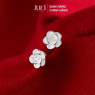 Khuyên tai Hoa Mai Trắng dành cho Nữ | Làm bằng Bạc Ý | Mạ vàng 3 lớp | Mang lại tài lộc | KT62 JULI