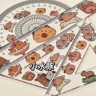 Combo 4 Thước Kẻ Học Sinh Thước Eke, Đo Độ, Thẳng, Eke Vuông Cân Hoạt Hình Lotso VN - ls001007